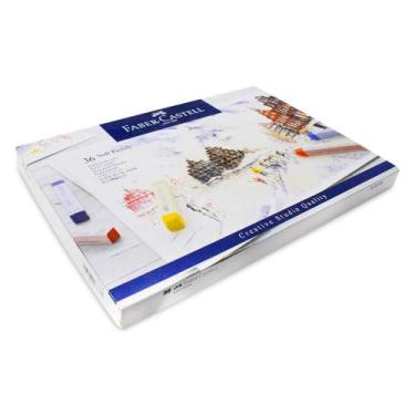 Imagem de Giz Pastel Seco Faber Castell Estojo 36 Cores Soft Pastels