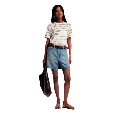 Imagem de Blusa Hering Multicolorido Feminina Manga Curta Listrada-Feminino