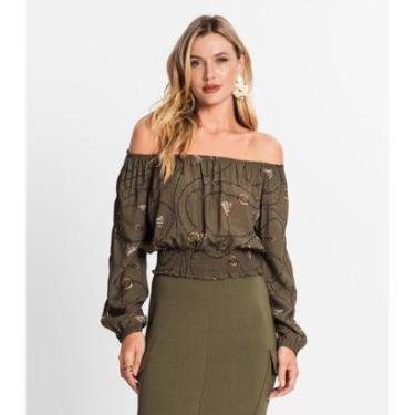 Imagem de Blusa Feminina Ciganinha Manga Longa Endless Verde-Feminino