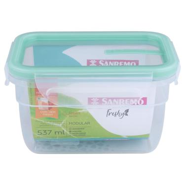 Imagem de Pote Retangular com Trava 537ml Sanremo SR1762 Verde