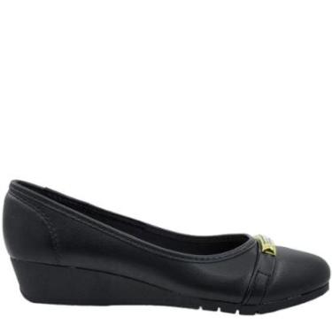 Imagem de Sapato Confort Feminino Casual Dia a Dia Salto Baixo com Strass Moleca 5156.888-Feminino