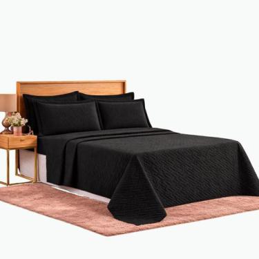 Imagem de Colcha Cocha Cobre Leito Jogo Roupa Cama Casal Padrao 3 Pçs Matelado B