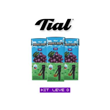 Imagem de Suco Tial Minecraft Uva 200 Ml - Kit 3 Unidades