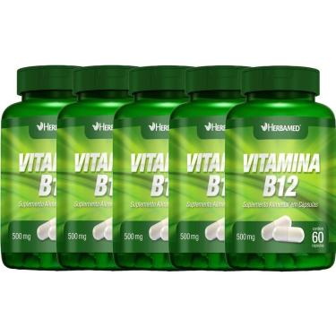Imagem de Kit 5X Vitamina B12 - 60 Cápsulas - Herbamed-Masculino
