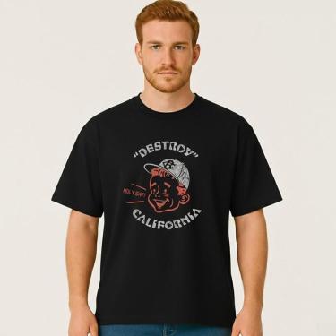 Imagem de Camiseta Oversized California Destroy Masculina Algodão Premium-Masculino