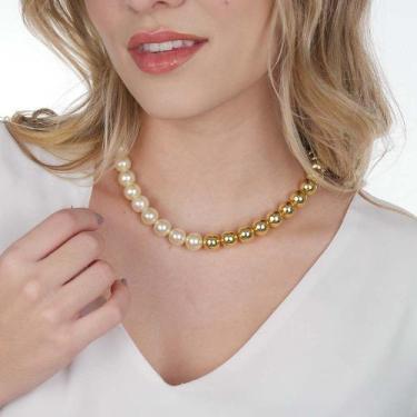 Imagem de Colar Duo Pérolas Grande Banhada a Ouro 18K - Giuli Joias Contemporâne