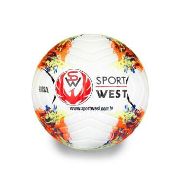 Imagem de Bola de Futsal SportWest Pro Brasil 25 Branco Verde e Laranja, UN