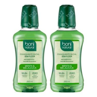 Imagem de Kit 2 Enxaguante Bucal Sem Flúor Menta E Melaleuca 250ml - Boni Natura