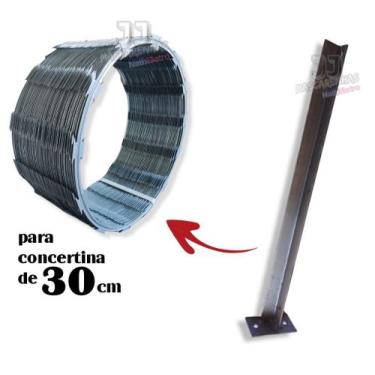 Imagem de Concertina haste galvanizada fixação 30cm parafusar - 7 un - JJ