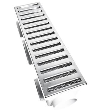 Imagem de Ralo Inox Espelhado Reforçado 15x50 Modular Branco Anti Inseto Quintal