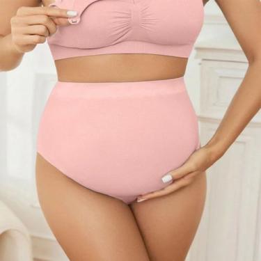 Imagem de Kit 2 Calcinha Gestante Alta Hot Pants Maternidade Cós Alto - SOPHIA M