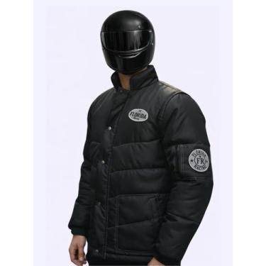 Imagem de Jaqueta Motoboy Masculina 5 Bolsos Bordados Refletivos Mangas Removíve