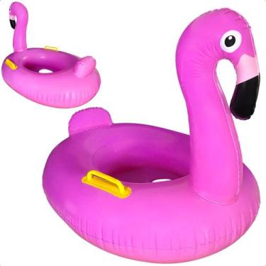 Imagem de Boia Bote Infantil Bebê Inflável com Toldo Solar e Encosto para Água -