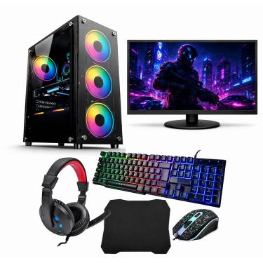 Imagem de PC Gamer Completo Intel i5 16GB SSD 240GB Monitor 20" 75Hz