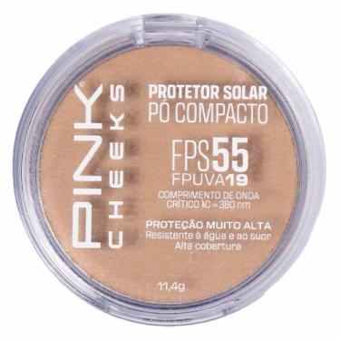 Imagem de Protetor Solar Pó Compacto Pink Cheeks FPS 55 FPUVA 19, Pro20