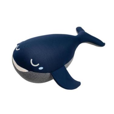 Imagem de Almofada de Bichinho Baleia Azul Fom Pelúcia Macia Decorativa