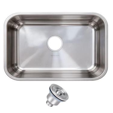 Imagem de Kit Tanque 40x34 Em Aço Inox 304 Brilhoso + Válvula 3.1/2" - BRCUBAS