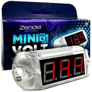 Imagem de Mini Voltímetro Automotivo 12v 24v Medidor Bateria Zendel