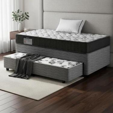 Imagem de Cama Box Bicama Com Colchão Ortobom de Espuma D33 ISO 100 Auxiliar de 