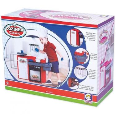 Imagem de Cozinha Infantil Classic Menino Armário Pia Fogão - Cotiplás