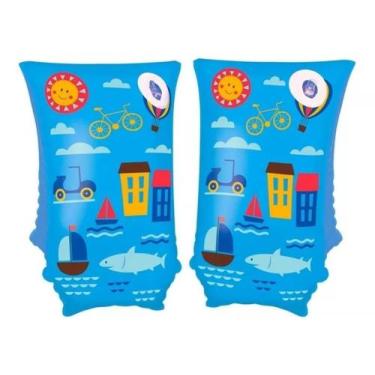 Imagem de Boia De Braço Infantil Criança 50 Kg Mor 15x30cm Colorida, Azul