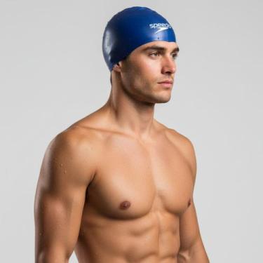 Imagem de Touca de natação competitiva em silicone Fastshark - AZUL NEON ÚNICO