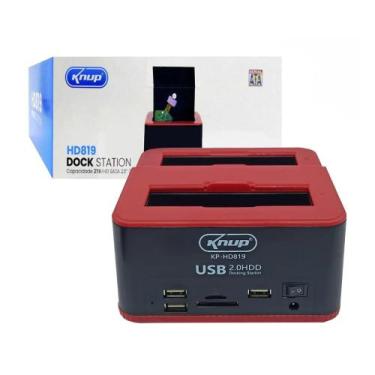 Imagem de Dockstation Vertical KNUP Para HDD de 2.5" e 3.5", Com Entrada USB 2.0