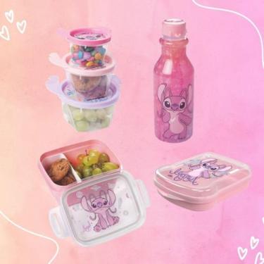 Imagem de Kit Lancheira Infantil Escolar Angel Volta às Aulas Marmiteira + Garra