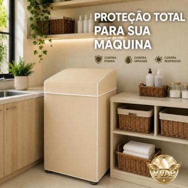 Imagem de Capa Para Máquina de Lavar Antimofo em PVC P - Bege - Fullcommerce