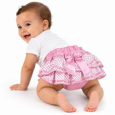 Imagem de Calcinha Bunda Rica Bebê Menina Com Babado Frufru Confortável - - Empó