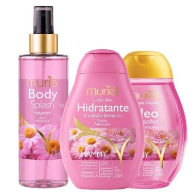 Imagem de Kit Completo Muriel Mammy: Body Splash, Loção Hidratante 200ml e Óleo 