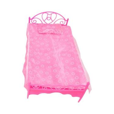 Imagem de Acessórios De Mobiliário Para Casa De Bonecas Barbie, Cama, Espelho, R