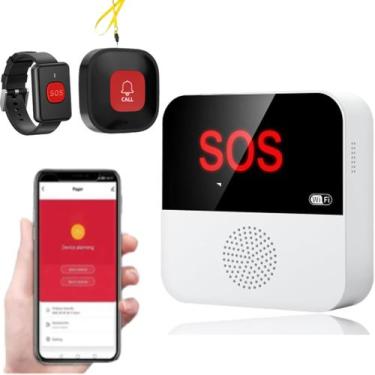 Imagem de Alarme LaMuManY Pager WiFi Life Alert para Idosos
