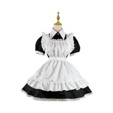 Imagem de Fantasia plus Size Gótica Lolita Anime De Empregada Para Mulheres - Co