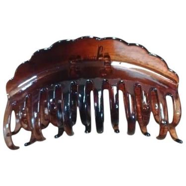 Imagem de Piranha Prendedor Grande De Cabelo Vazada - Lika Bijuterias, Marrom mo