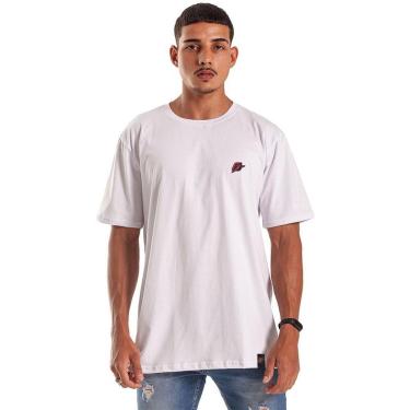 Imagem de Camiseta Oversized Basics Over Branco Patch Vermelho-Feminino