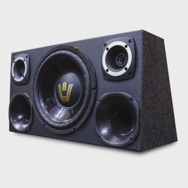 Imagem de Caixa Som Carro Trio Dupla Completa Subwoofer 12 Polegadas