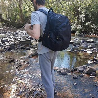 Imagem de Mochila Esportiva Preta Viagem Acampamento Trilha