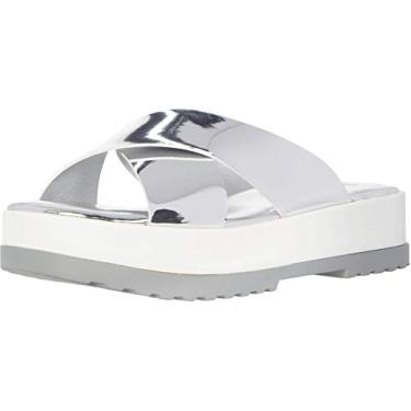 Imagem de Rocket Dog Plataforma feminina Venus Mirror Metallic Pu, Prata, 36