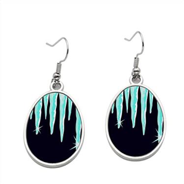 Imagem de Brinco de gelo Vector – Brincos pendurados para meninas – Presente de festa de aniversário dos namorados, Metal, Sem pedras preciosas