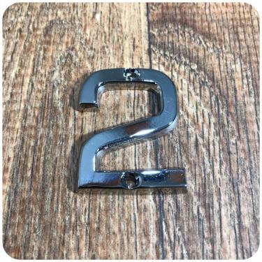 Imagem de Número 2 Residencial Pequeno para Apartamento Cromado