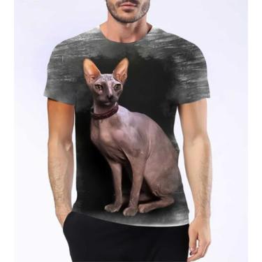 Imagem de Camisa Camiseta Gato Raça Sphynx Sem Pelos Felino Pet Hd 8 - Estilo Kr