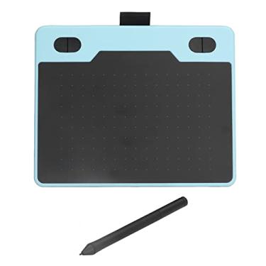 Imagem de Zyyini Tablet de desenho gráfico, monitor de desenho de 15,1 x 10 cm, com 4 teclas personalizáveis, pressão de caneta 8192, tablets gráficos de computador para desenho digital, marcação de escritório e ensino on-line (azul)