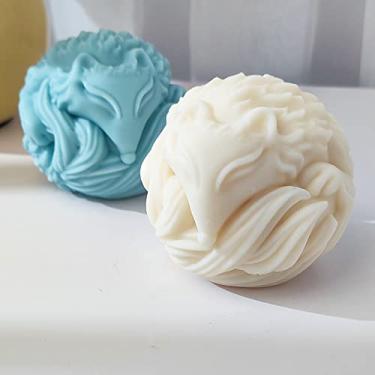 Imagem de Moldes de resina de raposa e silicone para animais – moldes 3D de raposa e vela para fabricação de sabão e velas
