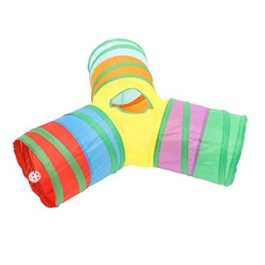 Imagem de Ipetboom túnel do gato barraca de brincar de gato brinquedo do túnel do gatinho brinquedo para gatinho interior brinquedo de gato conjunto de brinquedos Acessórios Toque poliéster