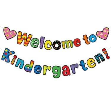 Imagem de MZ.ogm Welcome Back Banner Decorations Classroom Decoration Welcome Bulletin Board Banner Welcome to Kindergarten Banner for Classroom Back to School Teacher Supply