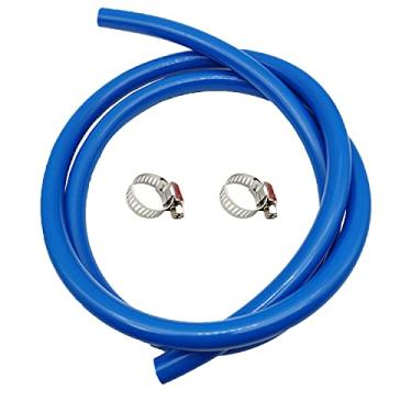 Imagem de VitaLifePower Mangueira de ar de linha de gás Blue Beer, mangueira de tubulação de CO2 ID 5/40.6 cm OD 9/16 Comprimento 1,5 m com 2 braçadeiras de mangueira para Kegerator Draft Beer Brew