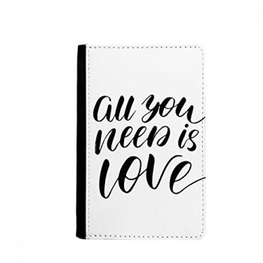 Imagem de All You Need Is Love Quote Style Passport Holder Notecase Burse Wallet Cover Card Purse, Multicolor