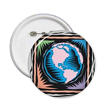 Imagem de Misteriosa Terra Azul Mexicana Elemento Gravando Alfinetes Emblema Botão Decoração Acessório 5 peças