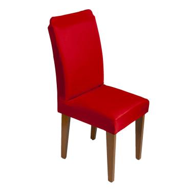 Imagem de Capa de Cadeira Malha Gel Lisa Mesa de 6 Lugares Vermelha